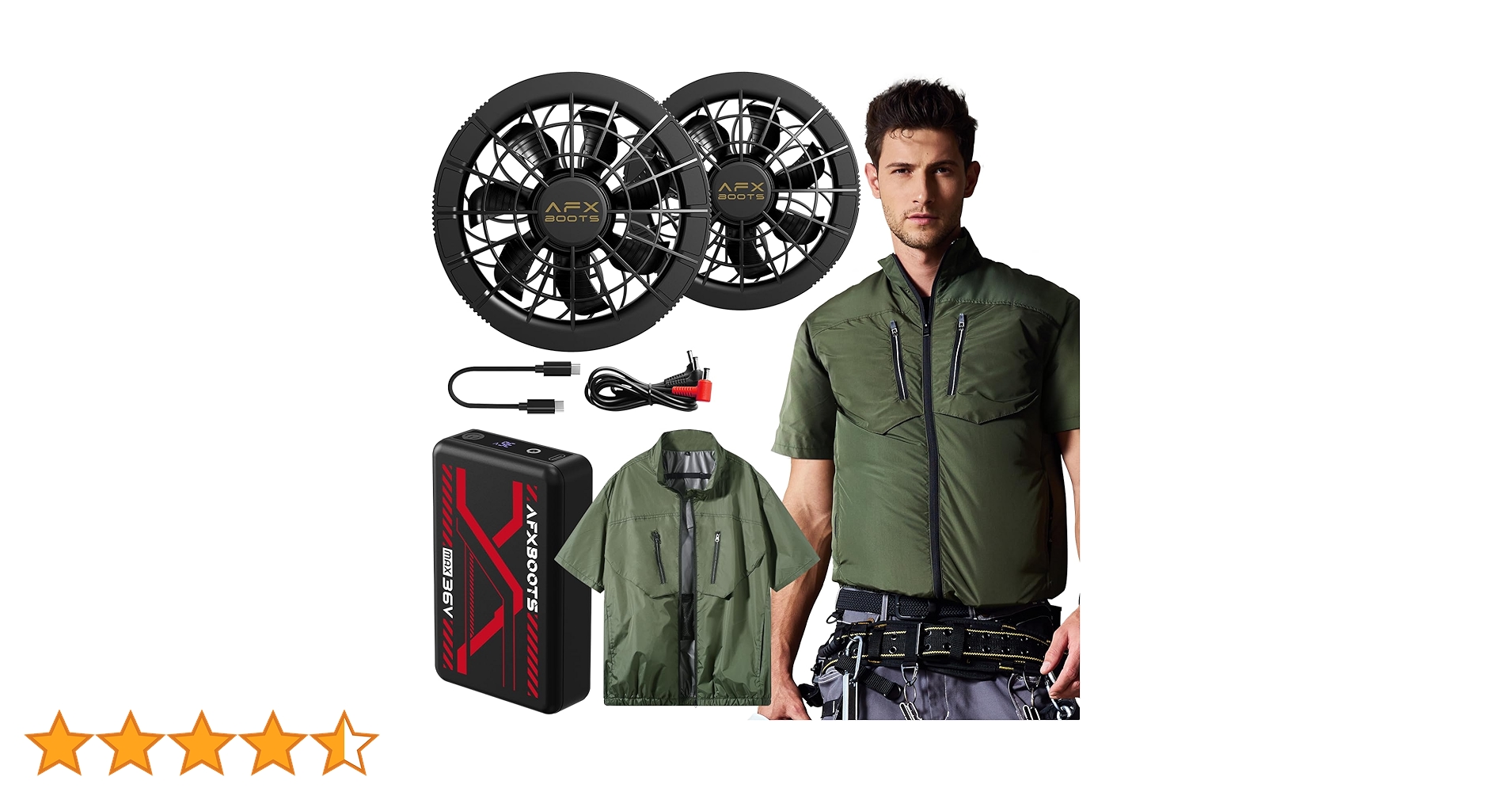 AFX BOOTS 36V 空調服用ファンバッテリーセット ☆BIGOFFSALE☆AFX BOOTS 36V空調服用ファンバッテリーセット